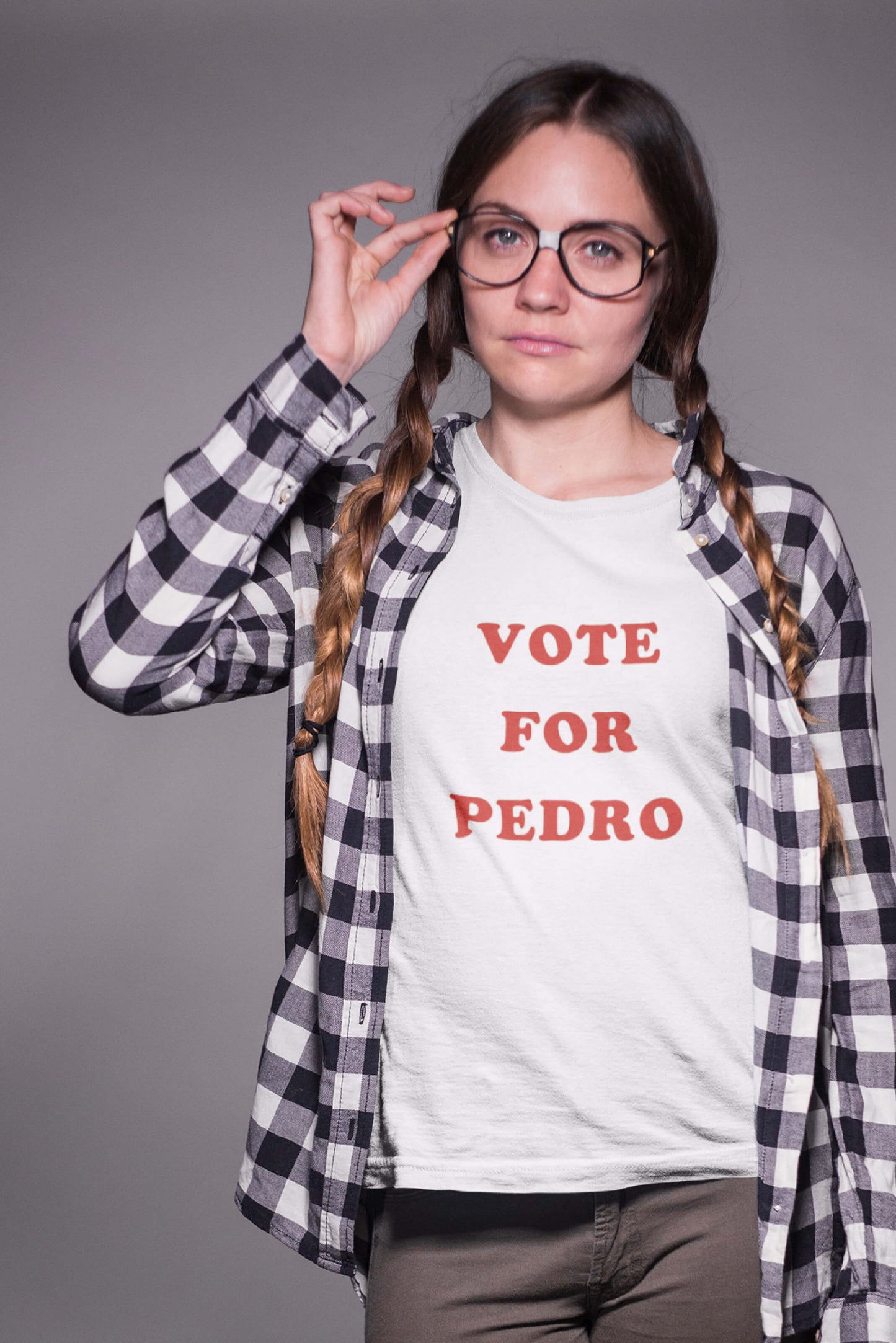 Dynamite Duds Napoleon Dynamite vote for pedro t-shirt woman